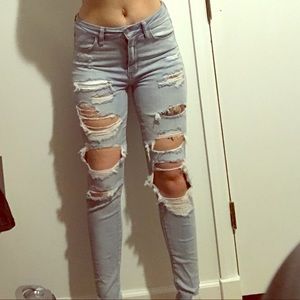 American Eagle next level stretch distressed jeans
